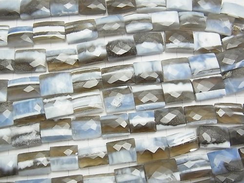 1strand $34.99 Stripe Blue Opal AAA - Faceted Rectangle 1strand beads (aprx.7inch / 18cm)