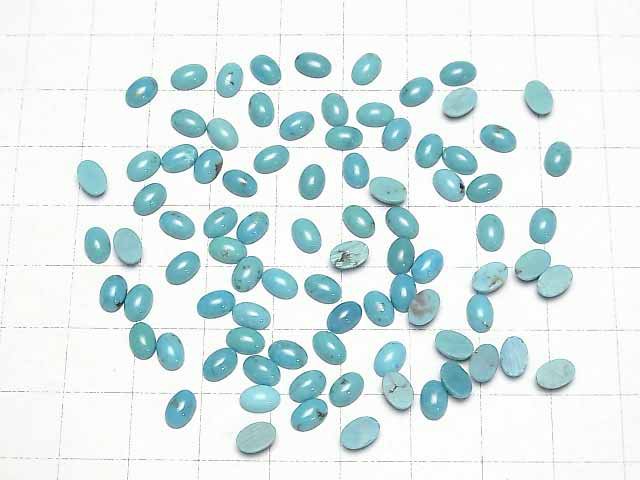Türkis AAA ovaler Cabochon 6x4mm 5 Stück