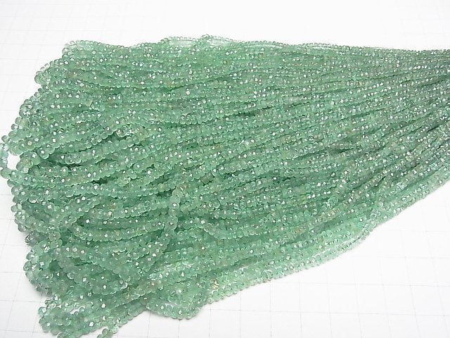 High Quality Colombia Emerald AAA ++ Faceted Button Rondelle 1/4 or 1strand beads (aprx.15inch / 36cm)