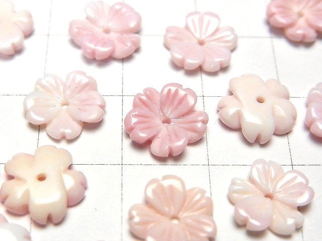 Königin Conch Muschel AAA Blume (Kirsche) Schnitzerei 10 mm Mittelloch 2 Stück 4,79 $