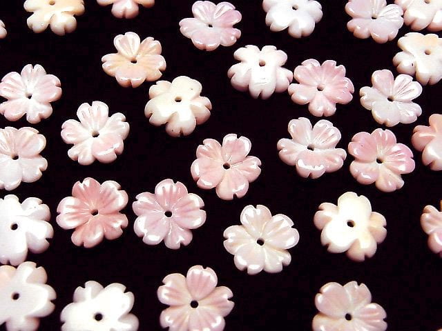 Königin Conch Muschel AAA Blume (Kirsche) Schnitzerei 10 mm Mittelloch 2 Stück 4,79 $