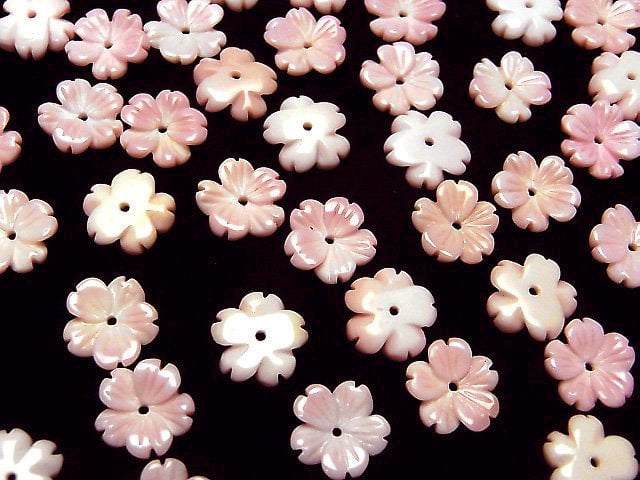 Königin Conch Muschel AAA Blume (Kirsche) Schnitzerei 10 mm Mittelloch 2 Stück 4,79 $