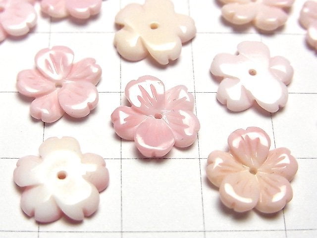 Königin Conch Muschel AAA Blume 12 mm Mittelloch 2 Stück