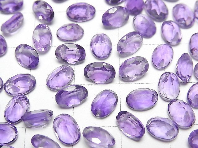 Hochwertiger Amethyst AAA- Oval Facettiert 7x5x3mm 1/4 Stränge -Armband