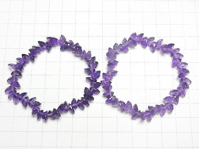 Hochwertiger Amethyst AAA- Oval Facettiert 8x6mm 1/4 Stränge -Armband