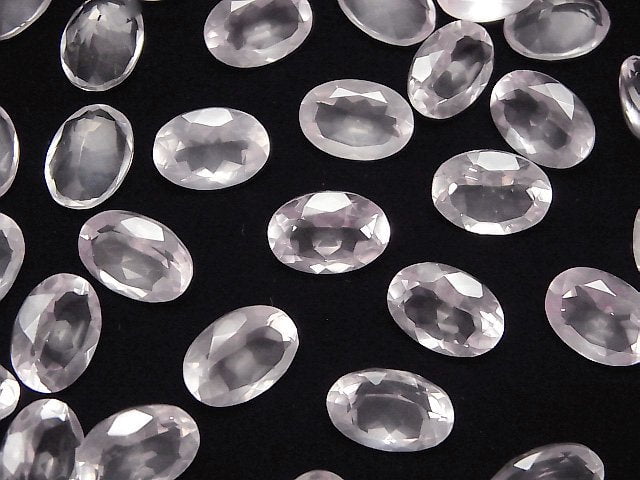 Hochwertiger Rosenquarz AAA Lose Stein Oval Facettiert 14x10mm 2 Stück
