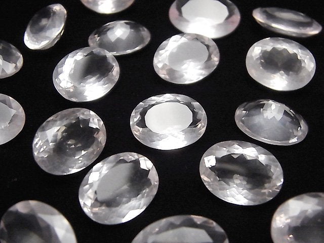 Hochwertiger Rosenquarz AAA Lose Stein Oval Facettiert 16x12mm 2 Stück