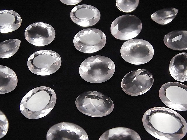 Hochwertiger Rosenquarz AAA Lose Stein Oval Facettiert 16x12mm 2 Stück