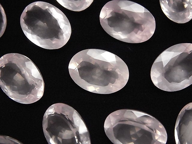 Hochwertiger Rosenquarz AAA lose Stein oval facettiert 18x13mm 1 Stück