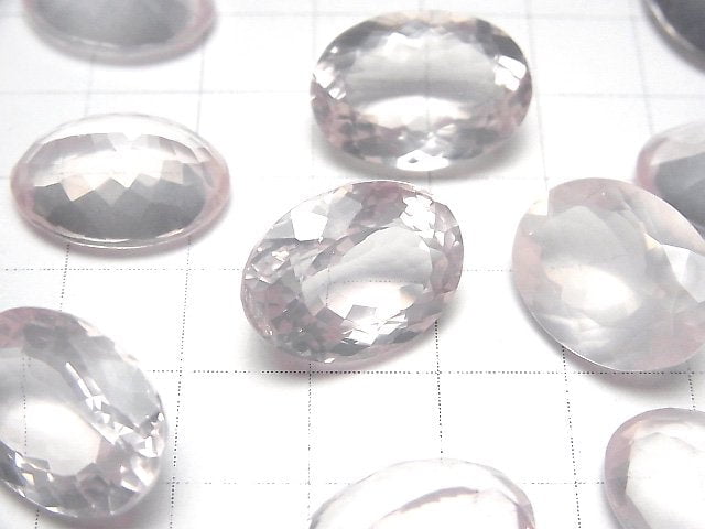 Hochwertiger Rosenquarz AAA lose Stein oval facettiert 18x13mm 1 Stück