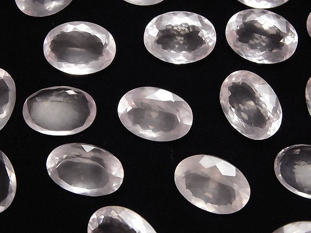 Hochwertiger Rosenquarz AAA lose Stein oval facettiert 18x13mm 1 Stück