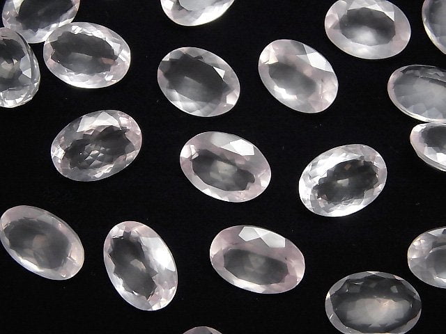 Hochwertiger Rosenquarz AAA lose Stein oval facettiert 18x13mm 1 Stück