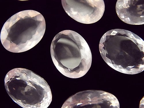 Hochwertiger Rosenquarz AAA lose Stein oval facettiert 20x15mm 1 Stück
