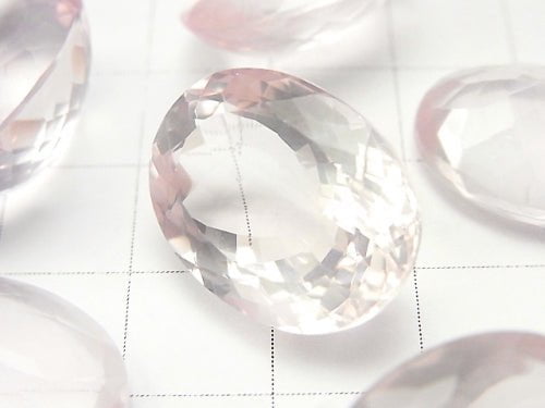Hochwertiger Rosenquarz AAA lose Stein oval facettiert 20x15mm 1 Stück