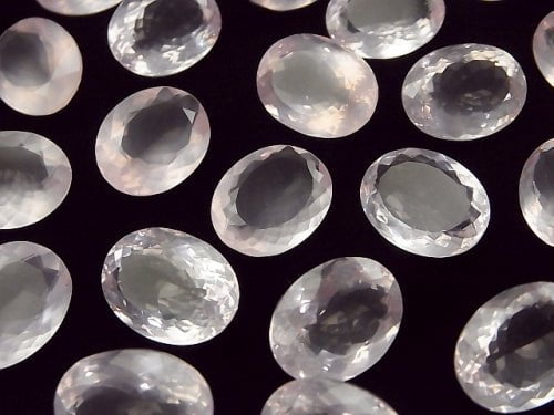 Hochwertiger Rosenquarz AAA lose Stein oval facettiert 20x15mm 1 Stück