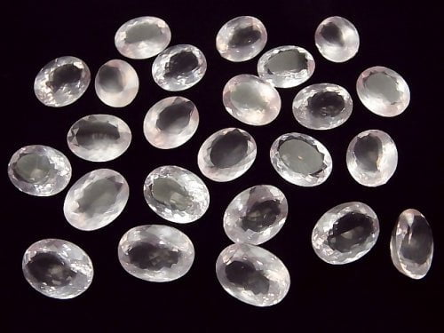Hochwertiger Rosenquarz AAA lose Stein oval facettiert 20x15mm 1 Stück