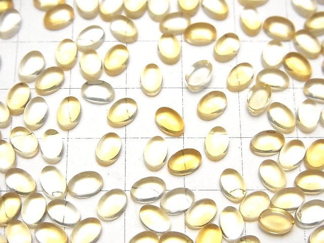Hochwertiger Citrin AAA Oval Cabochon 6x4mm 5 Stück