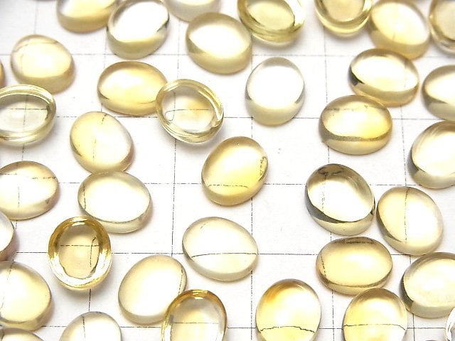 Hochwertiger Citrin AAA Oval Cabochon 10x8mm 3 Stück