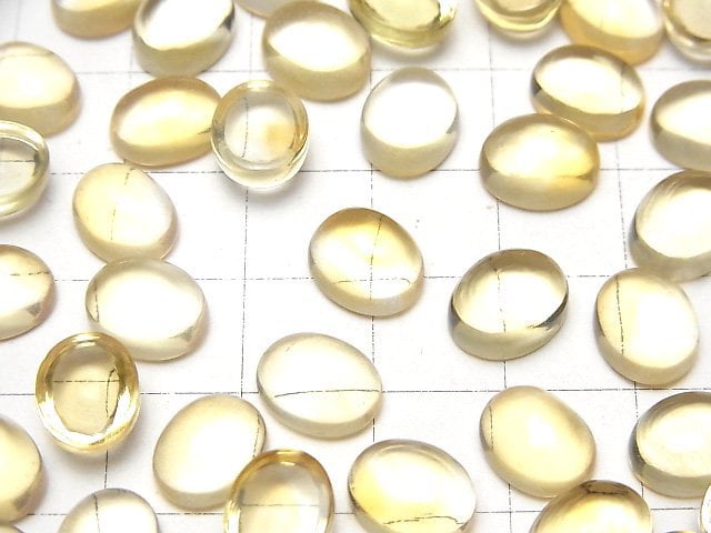 Hochwertiger Citrin AAA Oval Cabochon 10x8mm 3 Stück