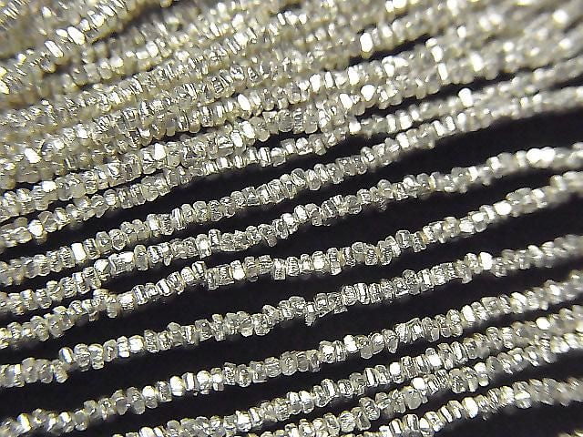Karen Silver Chips (Discs) 1.5 x 1.5 x 1 mm, 1/8 or 1 strand beads (approx. 26 inches/66 cm)