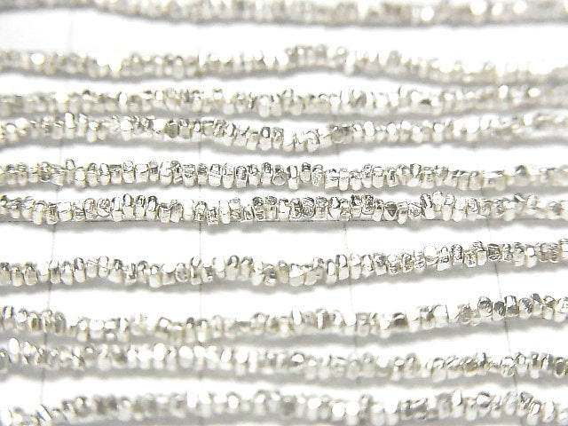 Karen Silver Chips (Discs) 1.5 x 1.5 x 1 mm, 1/8 or 1 strand beads (approx. 26 inches/66 cm)