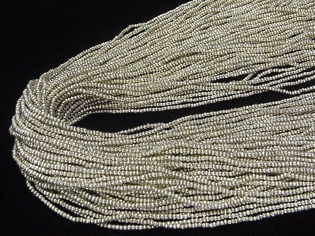 Karen Silver Rondelle 1.5x1.5x1mm 1/8 or 1-strand beads (approx. 26 inches/66 cm)