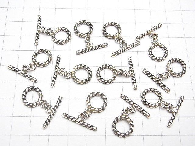 Karen Silver Twist Toggle 11mm 1 pair