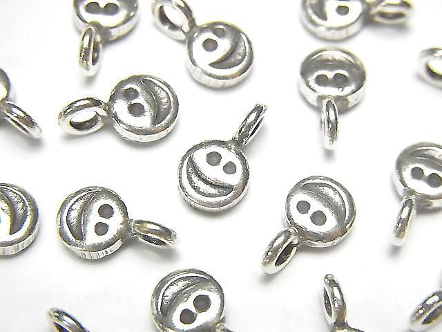 Karen 純銀微笑硬幣墜飾 10.5x6x2.5mm 1個