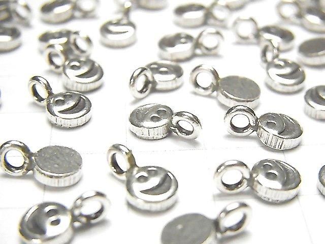 Karen 純銀微笑硬幣墜飾 10.5x6x2.5mm 1個