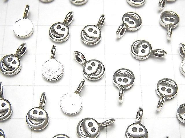 Karen Silver Smile Coin Charm 10x6x2mm 1pc