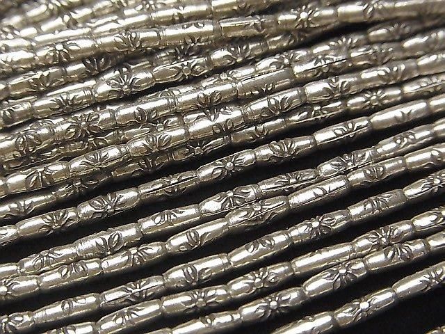 Karen Silver Decorative Rice Beads 7x2.5x2.5mm 1/4 or 1 strand (approx. 15 inch/38 cm)