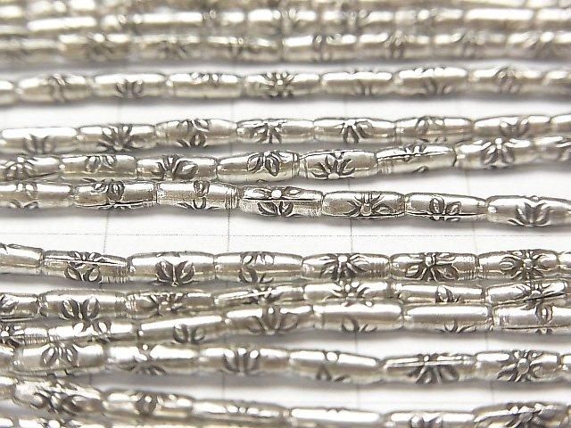 Karen Silver Decorative Rice Beads 7x2.5x2.5mm 1/4 or 1 strand (approx. 15 inch/38 cm)