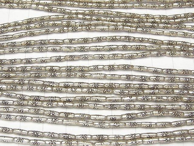 Karen Silver Decorative Rice Beads 7x2.5x2.5mm 1/4 or 1 strand (approx. 15 inch/38 cm)