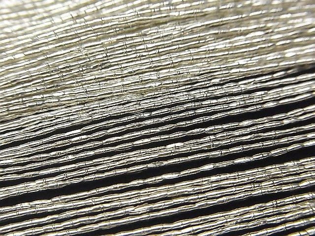 Karen Silver Patterned Tube 2.5x1x1mm White Silver Half or 1-Strand Beads (approx. 26inch/66cm)