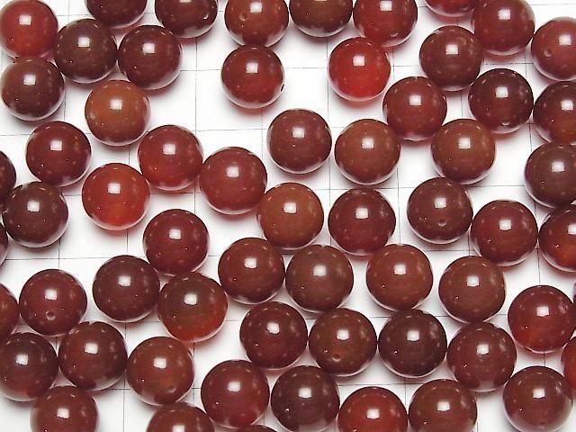 Roter Achat AAA halb durchbohrtes Loch Runde 10mm 10Stück