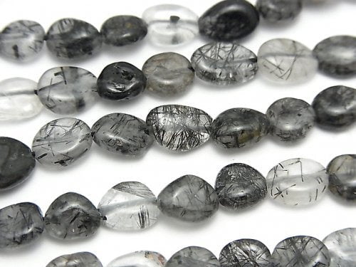 Tourmalinated Quartz Gemstone Beads