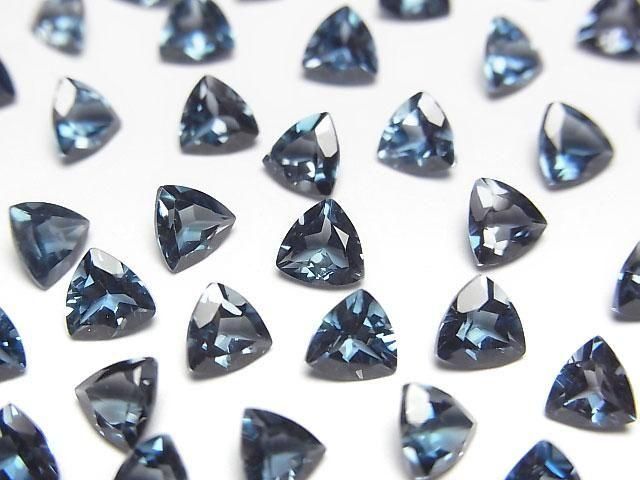 Hochwertiger London Blau Topas AAA Lose Stein Dreieck-facettierter 5x5mm 5 Stück