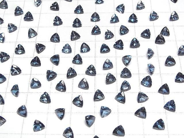 Hochwertiger London Blau Topas AAA Lose Stein Dreieck-facettierter 5x5mm 5 Stück