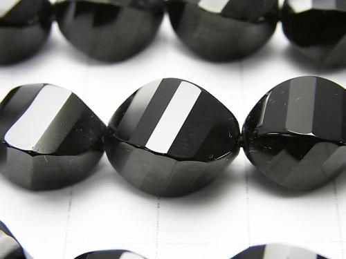 縞瑪瑙飯珠 4切面扭絞 x 多切面 14x10x10mm 1/4或1串珠子 (約15英吋/36公分)