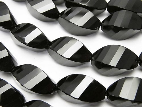 瑪瑙米珠 四切面扭紋 x 多切面 20x10x10mm 1/4 或 1串珠子 (約15英吋/36公分)