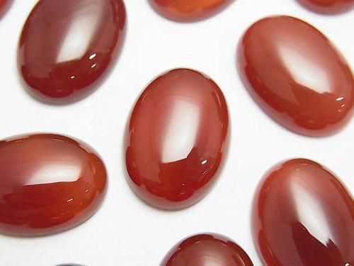 Roter Achat AAA Oval Cabochon 18x13mm 3 Stück