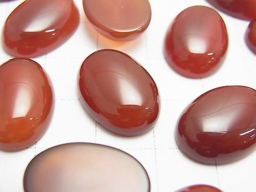 Roter Achat AAA Oval Cabochon 18x13mm 3 Stück