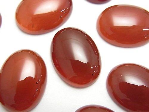 Roter Achat AAA Oval Cabochon 20x15mm 2 Stück