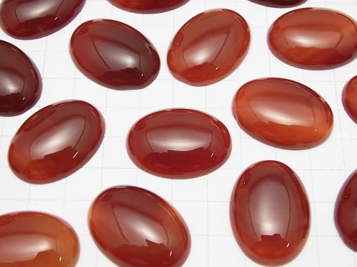 Roter Achat AAA Oval Cabochon 30x22mm 1 Stück