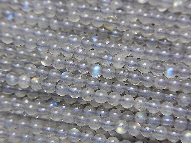 高品質拉長石 AAA 圓珠 2mm (約15英吋/37公分) 一串