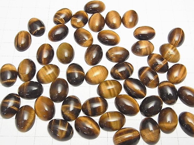 Yellow Tiger's Eye AA ++ Oval Cabochon 16x12mm 2pcs $3.59!