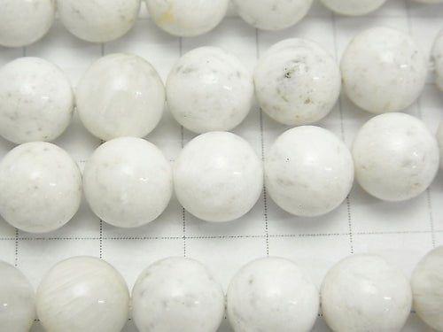 Zeolith rund 10mm halb oder 1strang Perlen (ca. 15inch/38cm)