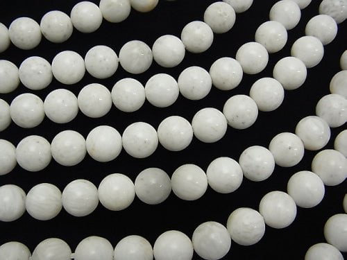 Zeolith rund 10mm halb oder 1strang Perlen (ca. 15inch/38cm)