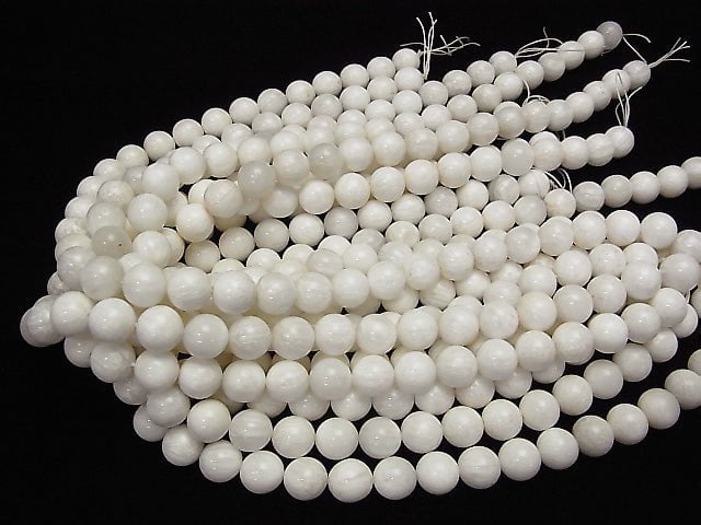 Zeolith rund 12mm halb oder 1strang Perlen (ca. 15inch/38cm)