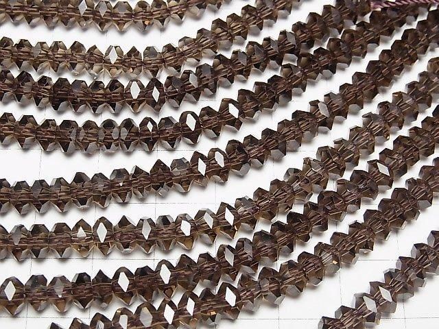 Hochwertig! Rauchquarz AAA facettierte Knopf Rondelle 6x6x3mm 1/4 oder 1strang Perlen (ca. 15inch/38cm)